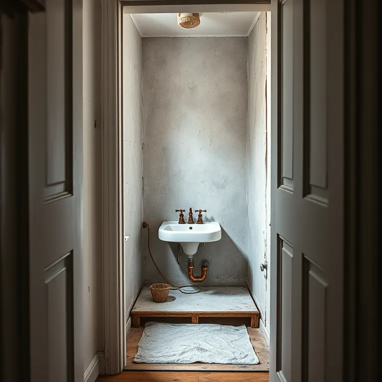 Before: Bathroom, four days