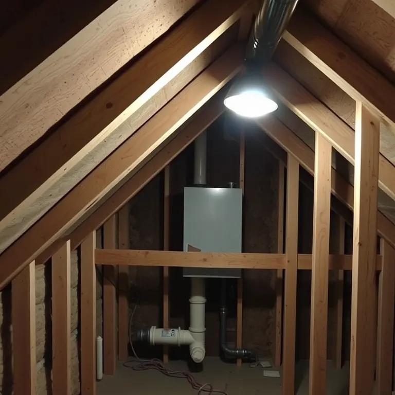 Before: Boiler moved to the loft