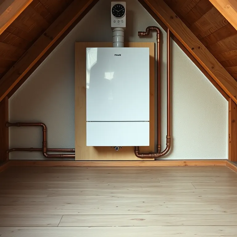 After: Boiler moved to the loft