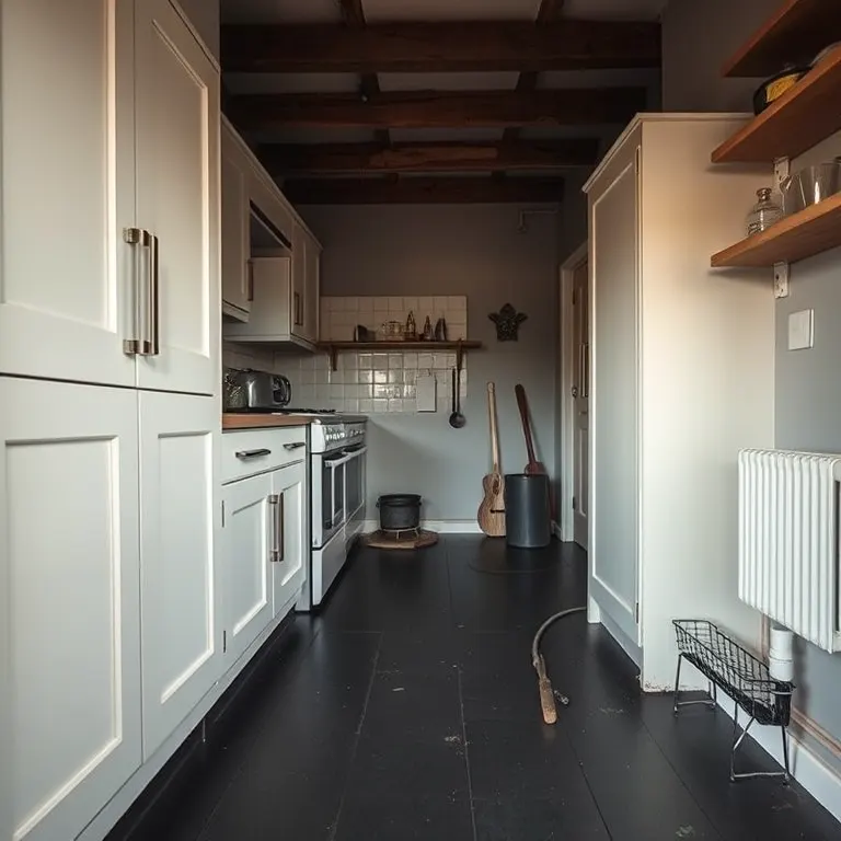 After: Kitchen leak, floor relaid
