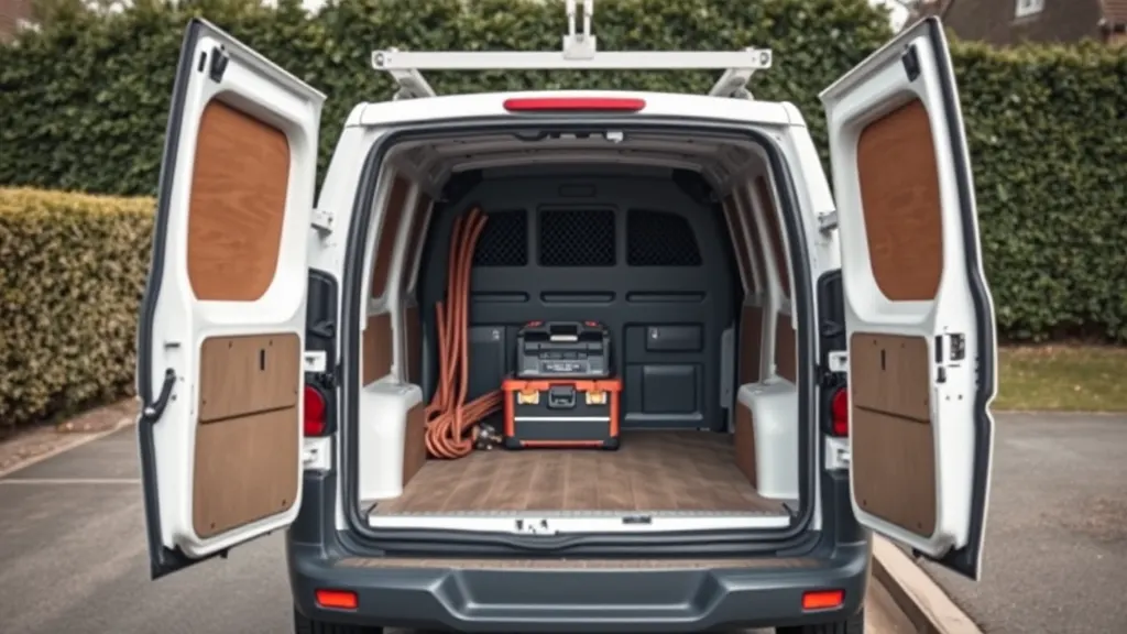A van outside a house on a call